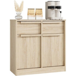 80Cm Wooden Sideboard Buffet Cabinet Storage Cupboard With 2 Doors 2 Drawers - thumbnail 1