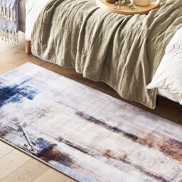 Beliani 3D-Print Low Pile Rug 80 X 150 Cm, Beige Multicolour, Rectangular, Polyester - thumbnail 2