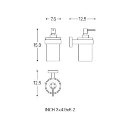 Cosmic Soap Dispenser, 200Ml, Matt Black, Anti-Corrosion, Start Collection - thumbnail 6