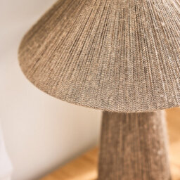 Dibor Traditional Style Natural Jute Rope Bedroom Living Room Table Lamp - thumbnail 4