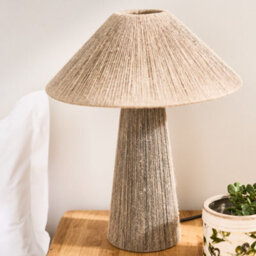 Dibor Traditional Style Natural Jute Rope Bedroom Living Room Table Lamp - thumbnail 3