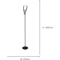Loops 2 Pack Stylish Modern Black Led Floor Lamp For Home And Indoor Spaces - thumbnail 4