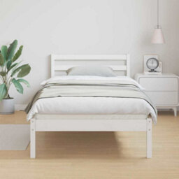 Walplus Bed Frame With Headboard White 210 X 100 Cm Solid Pine Wood - thumbnail 4