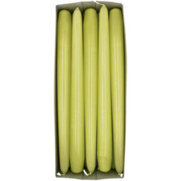 "SolaDirect Tapered Dinner Candles, Pack Of 10, Unscented, Long Burning Time, 24 Cm / 19.45"" (Pistachio, Varnished)" - thumbnail 6