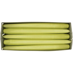 "SolaDirect Tapered Dinner Candles, Pack Of 10, Unscented, Long Burning Time, 24 Cm / 19.45"" (Pistachio, Varnished)" - thumbnail 4