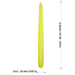 "SolaDirect Tapered Dinner Candles, Pack Of 10, Unscented, Long Burning Time, 24 Cm / 19.45"" (Pistachio, Varnished)" - thumbnail 3