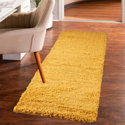 Smart Living Shaggy Soft Thick Area Rug, Living Room Carpet, Kitchen Floor, Bedroom Soft Rugs 60Cm X 110Cm - Ochre - thumbnail 3