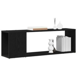 Walplus Entertainment Center Black 100 X 24 X 32 Cm Engineered Wood - thumbnail 3