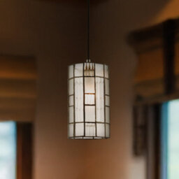 Happy Homewares Cylindrical Traditional Tiffany Easy Fit Shade With Frosted And Ribbed Panels - thumbnail 8