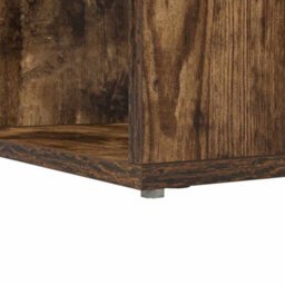 Berkfield Corner Desk Smoked Oak 101.5 X 149.5 X 149.5 Cm Engineered Wood - thumbnail 7