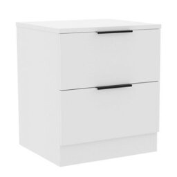 Lassic Vida Designs Trega White 2-Drawer Bedside Chest Stylish & Compact Space-Saving Nightstand (H)410mm X (W)390mm X (D)280mm - thumbnail 7