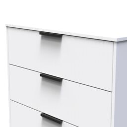 Nashville Ready Assembled Matt White No Effect 3 Drawer Chest (H)791mm (W)766mm (D)395mm - thumbnail 2