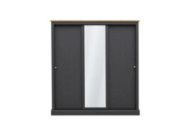 LPD Devon Oak 3 Door Sliding Mirrored Wardrobe Of Dimension-182X176X59Cm (2 Packs) - thumbnail 1