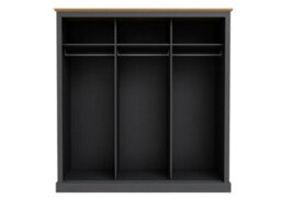LPD Devon Oak 3 Door Sliding Mirrored Wardrobe Of Dimension-182X176X59Cm (2 Packs) - thumbnail 2