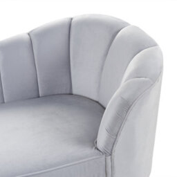 Beliani Right-Hand Chaise Longue Allier Velvet Light Grey - thumbnail 7