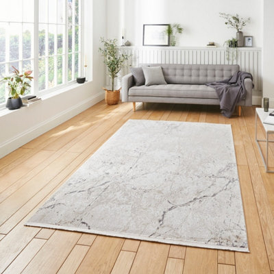 Beige Abstract Modern Rug Easy To Clean Living Room Bedroom And Dining Room-160Cm X 230Cm - image 1