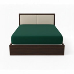 Satin Stripe Soft Touch Fitted Sheet 40Cm Extra Deep Skirt Bed Linen Green - thumbnail 3