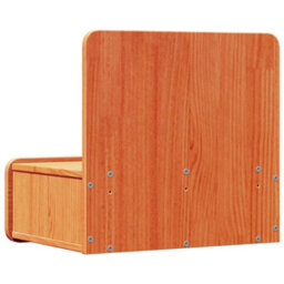 Berkfield Classic Bedside Table Wax Brown 44 X 32.5 X 40 Cm Solid Pine Wood - thumbnail 8