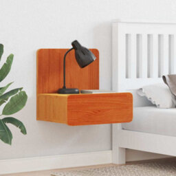 Berkfield Classic Bedside Table Wax Brown 44 X 32.5 X 40 Cm Solid Pine Wood - thumbnail 2