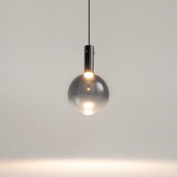 Luminosa Lighting Luminosa Nebula Modern 20Cm Globe Pendant Ceiling Light Black 3000K 400Lm Smoky Shade - thumbnail 4
