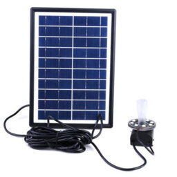 Solar Fountain Pump 6W Panel 400Lh Battery Backup Water Pump With Led Light  4W With Led - thumbnail 3