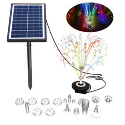 Solar Fountain Pump 6W Panel 400Lh Battery Backup Water Pump With Led Light  4W With Led - thumbnail 2