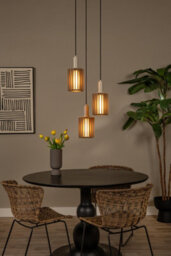 Lucide Lambres Pendant Light - 3Xe27 - Taupe - thumbnail 4