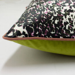 Furn. Mika Leopard Print Velvet Cushion Cover - thumbnail 4