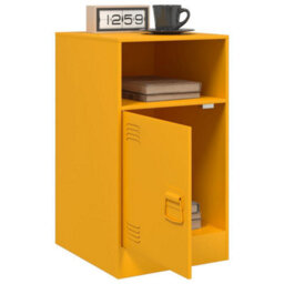 Berkfield Bedside Cabinets 2 Pcs Mustard Yellow 34.5X39X62 Cm Steel - thumbnail 4