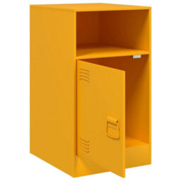 Berkfield Bedside Cabinets 2 Pcs Mustard Yellow 34.5X39X62 Cm Steel - thumbnail 6