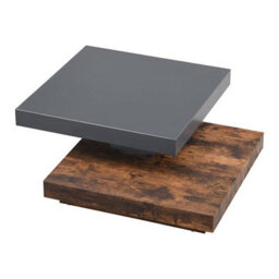 Furniture in Fashion Hugo Rotating Wooden Coffee Table In Grey And Rustic Oak - thumbnail 5