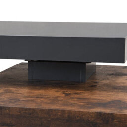 Furniture in Fashion Hugo Rotating Wooden Coffee Table In Grey And Rustic Oak - thumbnail 9