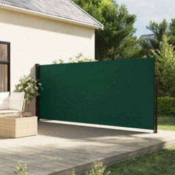 Walplus Retractable Side Awning Garden Sun Shade Canopy Gazebo For Back Door, Porch, Patio Dark Green 160X600 Cm