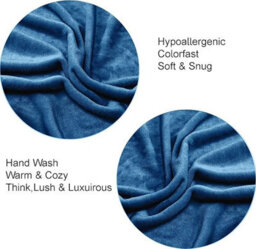 Casabella Deluxe Soft Faux Fur Mink Fleece Throw Blanket - thumbnail 3