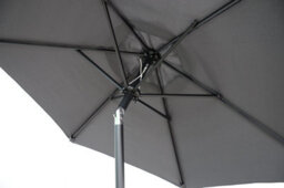 Groundlevel 2M Grey Outdoor Crank And Tilt Garden Parasol - thumbnail 4