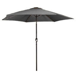Groundlevel 2M Grey Outdoor Crank And Tilt Garden Parasol - thumbnail 3