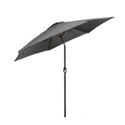 Groundlevel 2M Grey Outdoor Crank And Tilt Garden Parasol - thumbnail 2