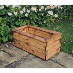 Churnet Valley Garden Furniture Ltd Multi Pack Of 3 - Valley Trough Medium - Timber - L39 X W79 X H32 Cm - Garden Planter - Fully Assembled - thumbnail 2
