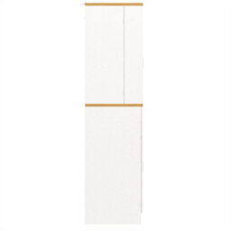 Abrihome Tall Kitchen Sideboard With Door Frame (80X40X180Cm), Slim Storage Cabinet For Living Room, Versatile Snack & Display Unit, White - thumbnail 6