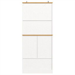 Abrihome Tall Kitchen Sideboard With Door Frame (80X40X180Cm), Slim Storage Cabinet For Living Room, Versatile Snack & Display Unit, White - thumbnail 5