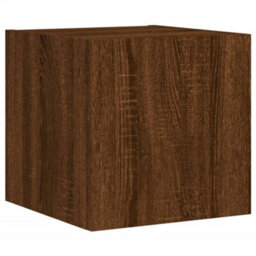 Walplus Tv Wall Cabinets With Led Lights 2 Pcs Brown Oak 30.5X35X30 Cm - thumbnail 8