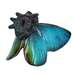 AB Tools Green & Blue Wall Mount Butterflies Resin Shed Sculpture Statue House Garden - thumbnail 3