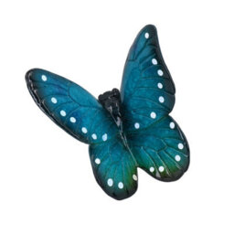 AB Tools Green & Blue Wall Mount Butterflies Resin Shed Sculpture Statue House Garden - thumbnail 4