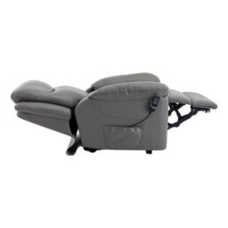 Morris Living The Devon - Mobility Dual Motor Riser Recliner Arm Chair - Grey Genuine Leather - thumbnail 9