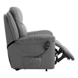 Morris Living The Devon - Mobility Dual Motor Riser Recliner Arm Chair - Grey Genuine Leather - thumbnail 6