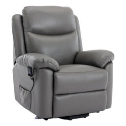 Morris Living The Devon - Mobility Dual Motor Riser Recliner Arm Chair - Grey Genuine Leather