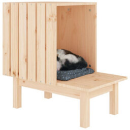 Vidaxl Cat House 60X36X60 Cm Solid Wood Pine - thumbnail 4
