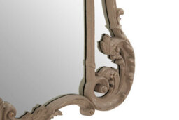 Orsina Haniel Wall Mirror, Grey, Glass, Synthetic, Wood - thumbnail 3