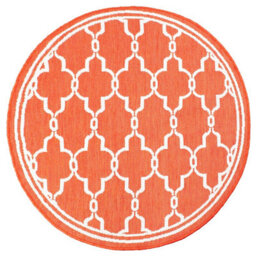 Orange Outdoor Rug, Geometric Stain-Resistant Rug For Patio Decks Garden Balcony, Modern Outdoor Area Rug-120Cm X 170Cm - thumbnail 5