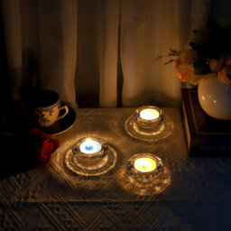 Urbn-Living Urbnliving 7Cm Diameter Set Of 3 Glass Tealight Holders - thumbnail 2